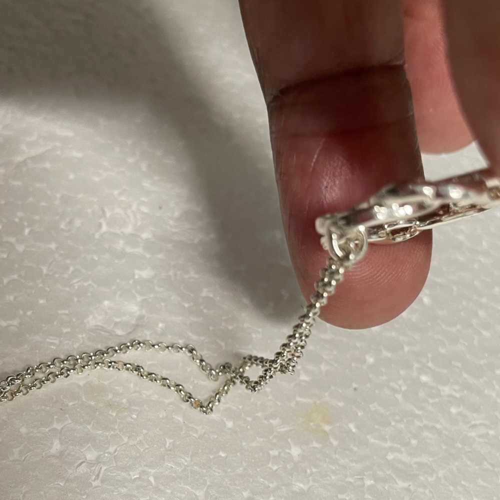 NWOT VTG Jewelry by Avon, Infinity Necklace In Support Against Domestic Violence - Picture 8 of 13